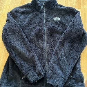 The North Face fuzzy zip up jacket